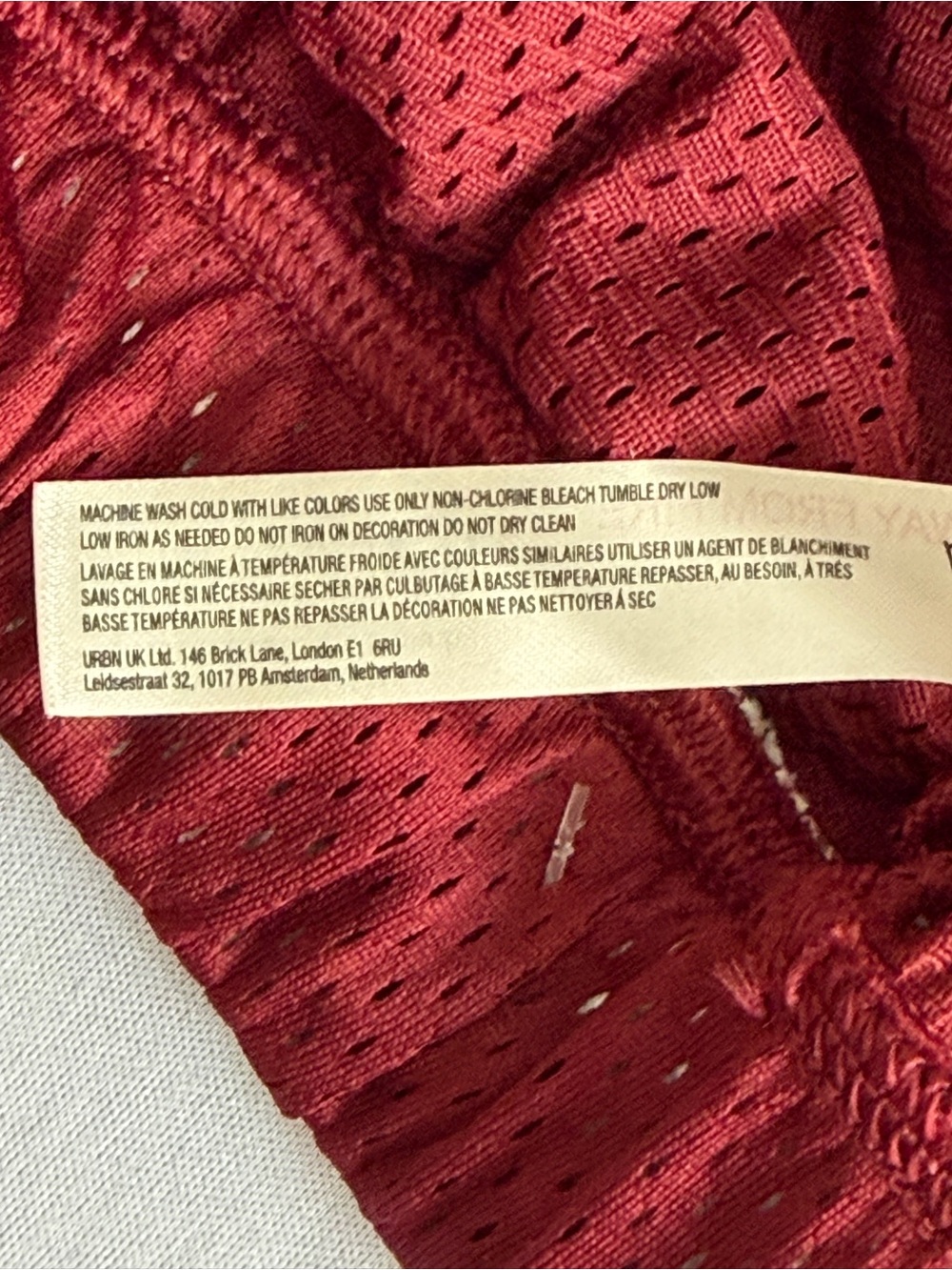 Free People Movement Mesh Athletic Running Shorts Burgundy White Stripe XS NWOT - Picture 8 of 8